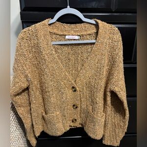 Gold boucle sweater